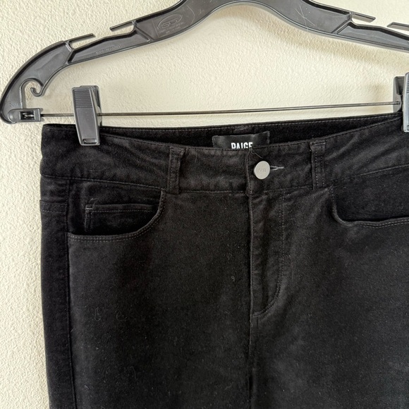 NWOT PAIGE Cindy Straight Leg Pants Twisted Seam Black Velvet Casual Women’s 25 - Picture 8 of 14